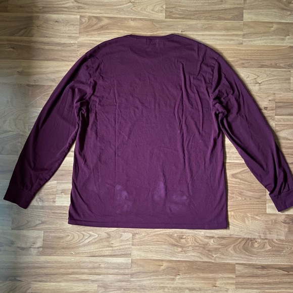 Ralph Lauren Polo Men’s Long Sleeve Classic Fit T-Shirt in Maroon size Large - Picture 4 of 7